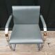 Gray skai chrome design armchair