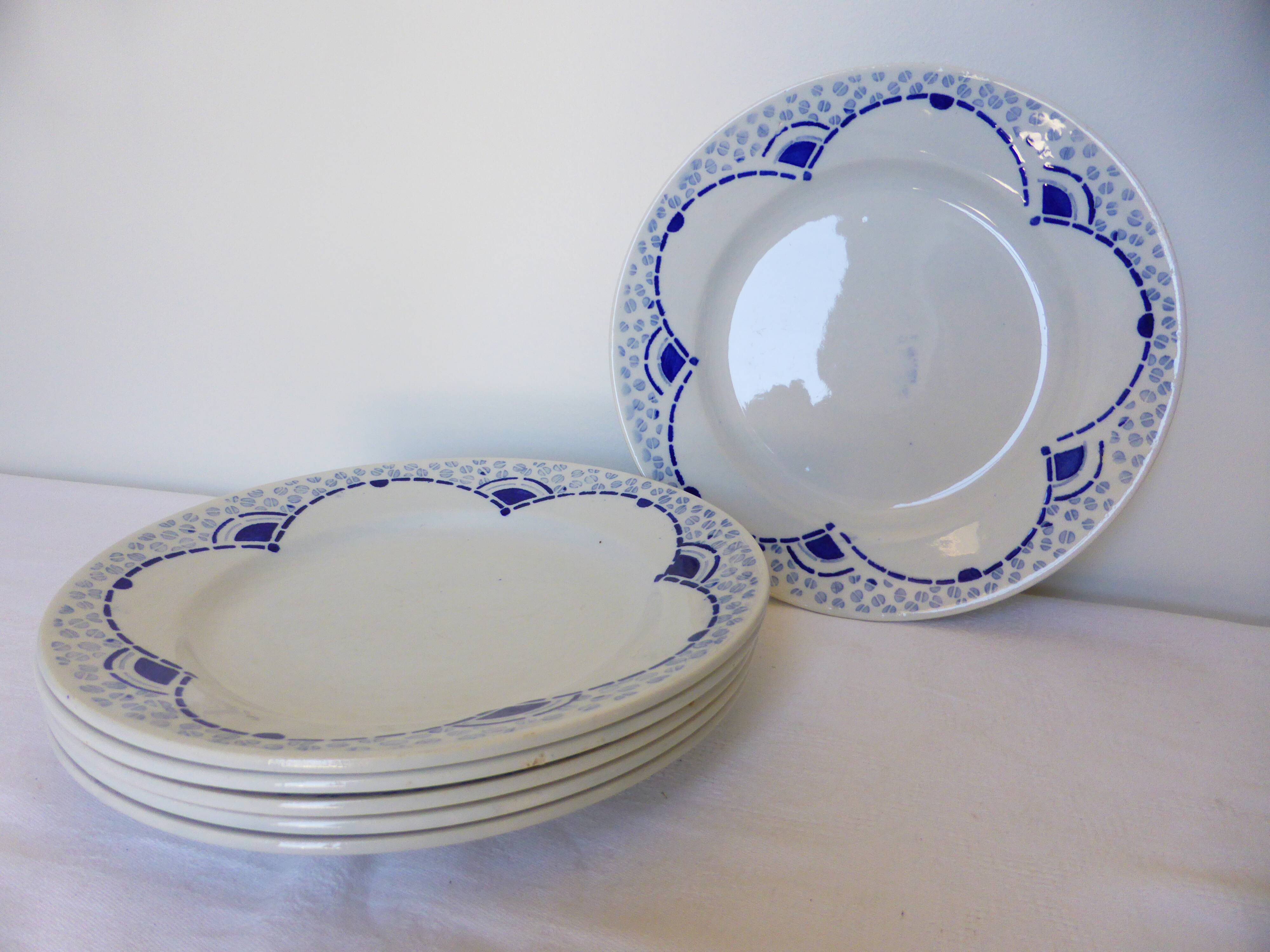 6 assiettes à dessert de Gien modèle Pervenche 2106184