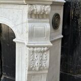 Napoleon III fireplace in Carrara marble, circa 1880
