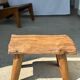Small side table or stool in blond teak H:30 L43 l27