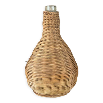 Bouteille habillée d’osier