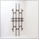 Brutalist cast aluminum door panel in the style of Paul Evans, 1960s