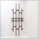 Brutalist cast aluminum door panel in the style of Paul Evans, 1960s