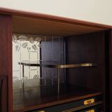 Buffet haut en teck, design danois, années 1970, fabriqué par ES Møbler