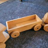 Old wooden train - beech toy