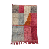 Moroccan Berber carpet Boujaad with colorful flats 234x143cm