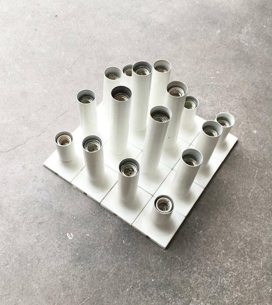 German ceiling lamp model A248 from the mid-century space age by Rolf Krüger for Staff, 1960s, set of 16.