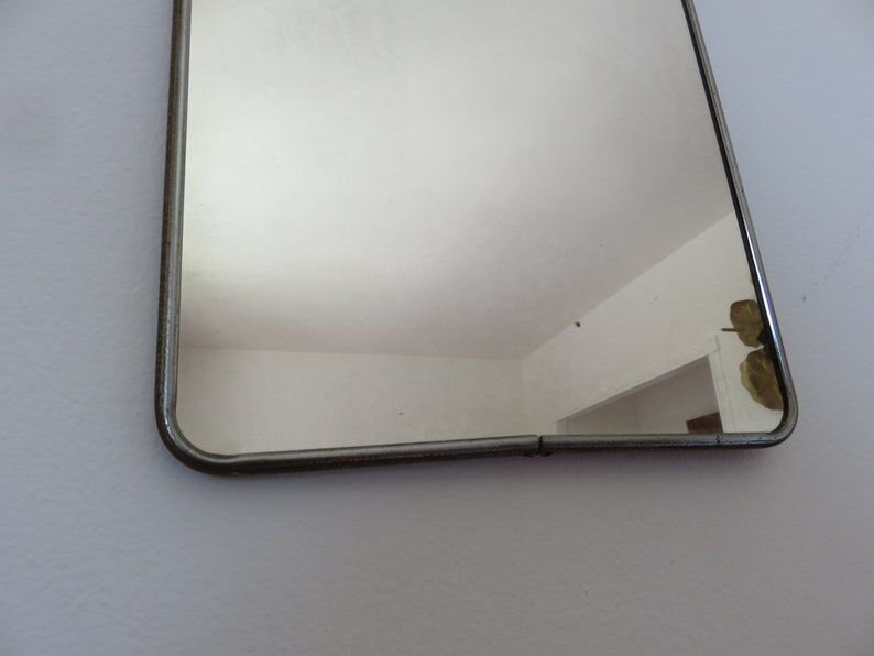 Old barber mirror with chain 50 years 60