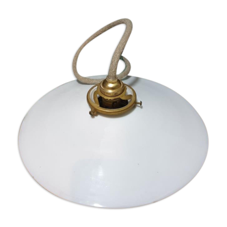 Old hanging white opaline