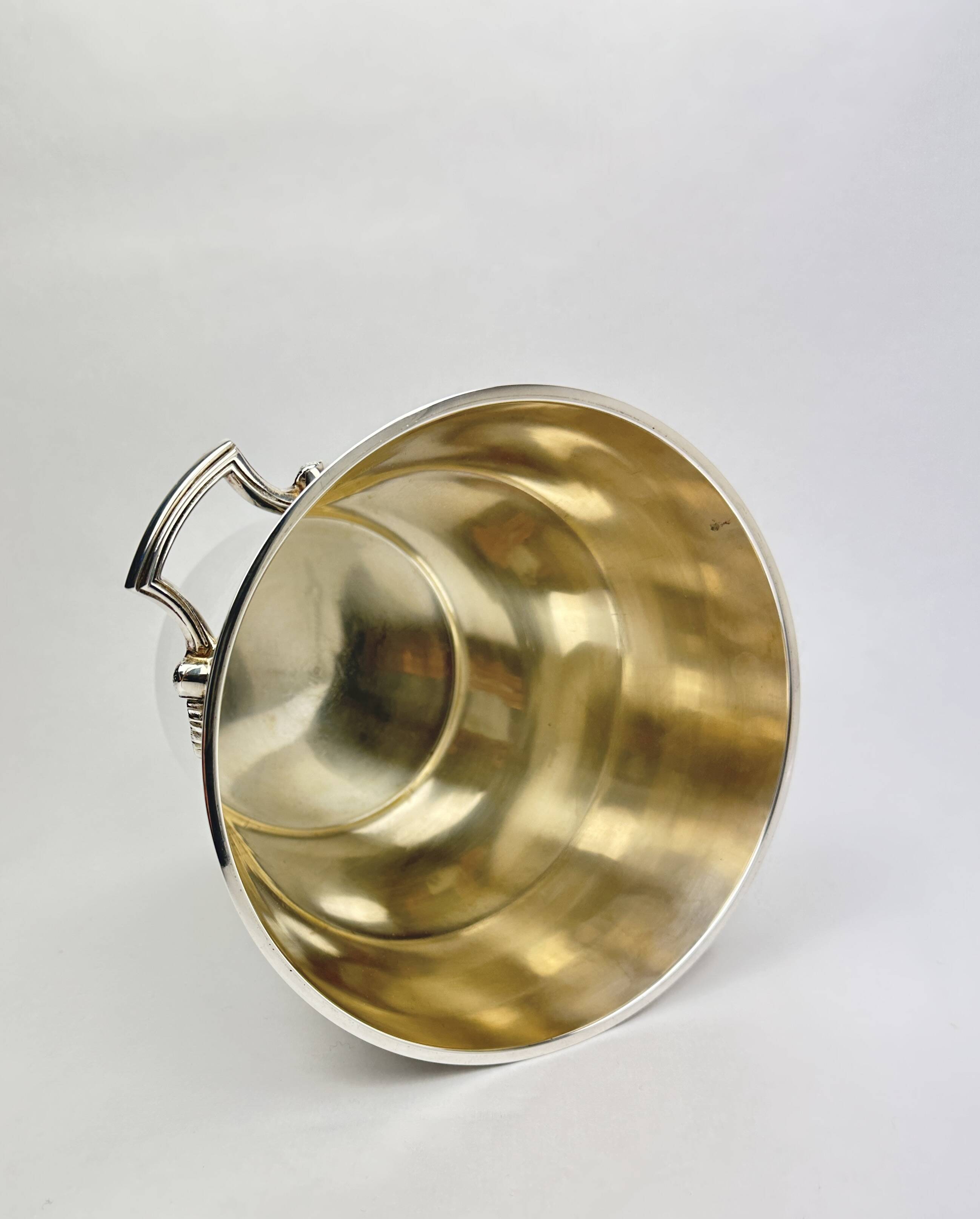 Champagne Bucket, for Cooling, in Silver Metal Roux-marquand