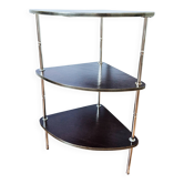 Corner shelf, side table, occasional table, tripod.