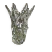 Old large giraffe vase with spikes, crystal, VANNES, Art Deco design, 35 cm.