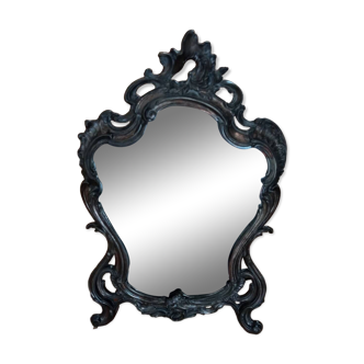 Old standing mirror, silvered bronze