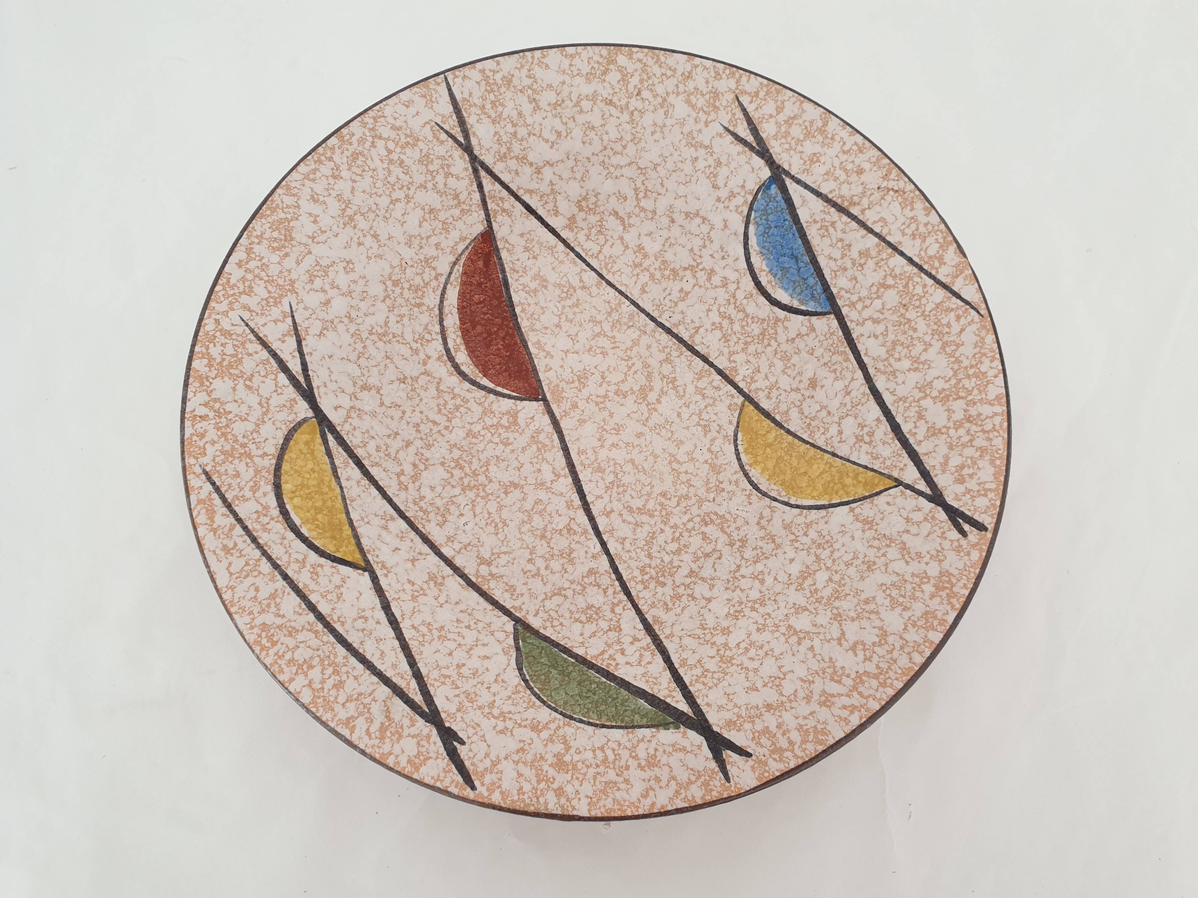 Ceramic plate / bowl Design 50 70 - Unsigned diameter 27cm