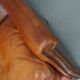 Fauteuil vintage hollandais en cuir cognac