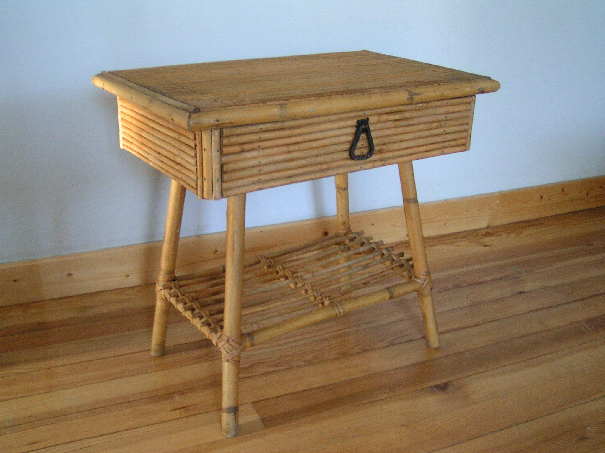 Rattan bedside table