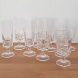 Ensemble de verres en cristal années 70