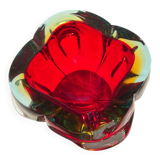 Grand cendrier / ashtray en verre de Murano Sommerso
