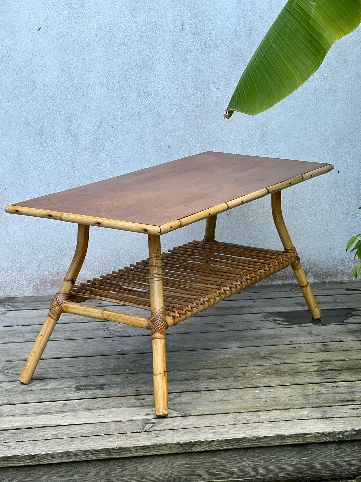 Rattan coffee table