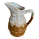 Old pichet revol barrel shape flamed ceramic 1 litre vintage #e