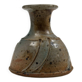 Rare miniature vase in glazed stoneware, Gustave Tiffoche – Guérande circa 1960