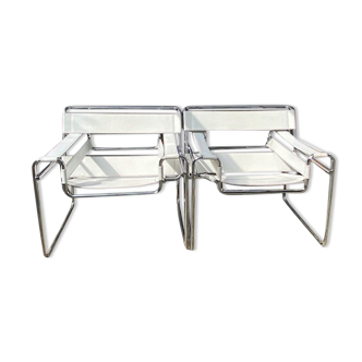 Pair of wassily armchairs by Marcel Breuer 70