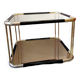 Brass and glass side coffee table 1970