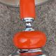 Designer lamp from the 70s in chrome metal and orange lacquered wood