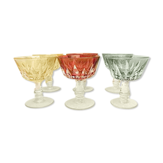 Set 6 coupes en cristal