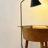 Large Italian counterweight lamp in brass, 50s design
