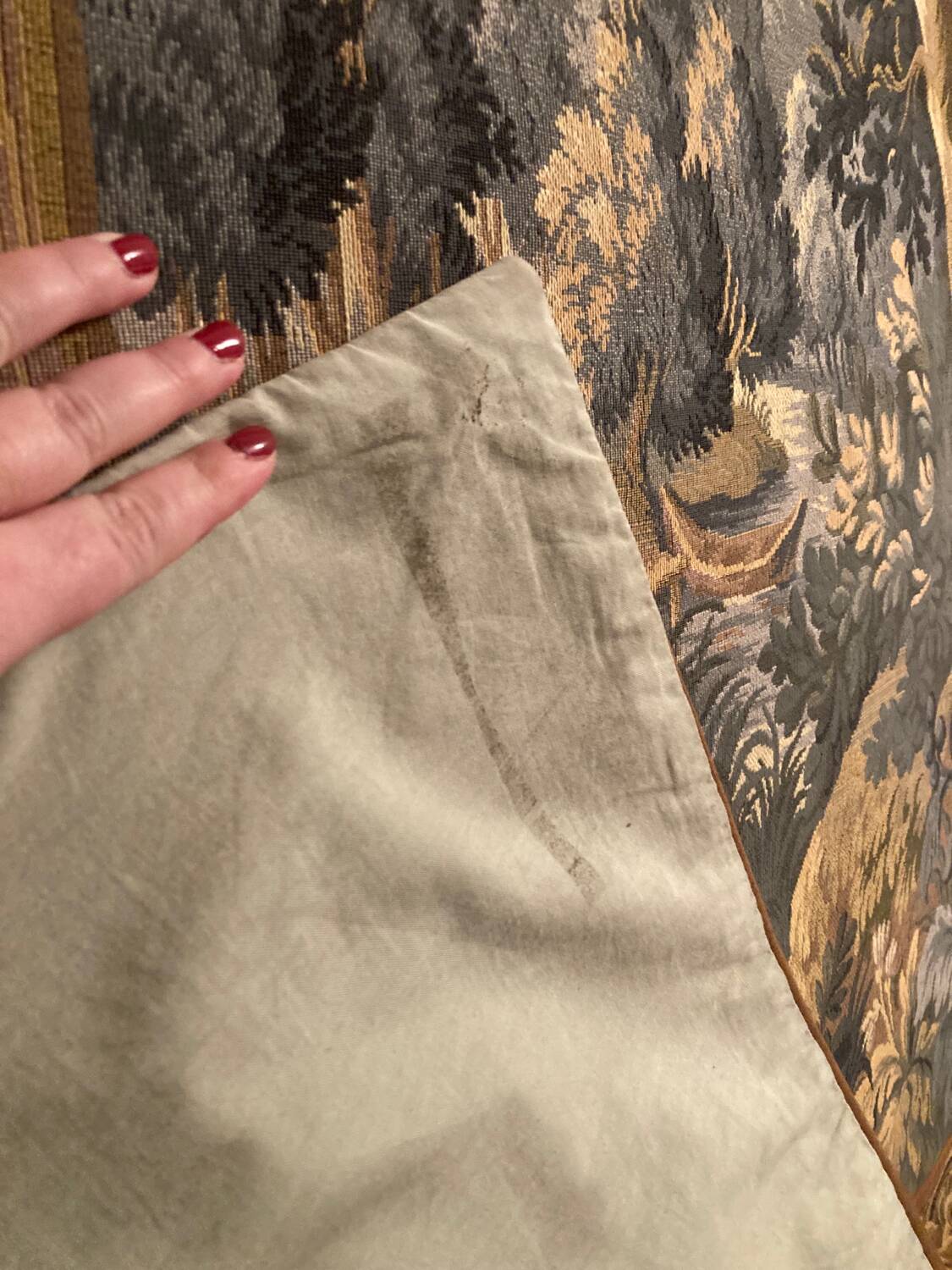 Antique wall tapestry