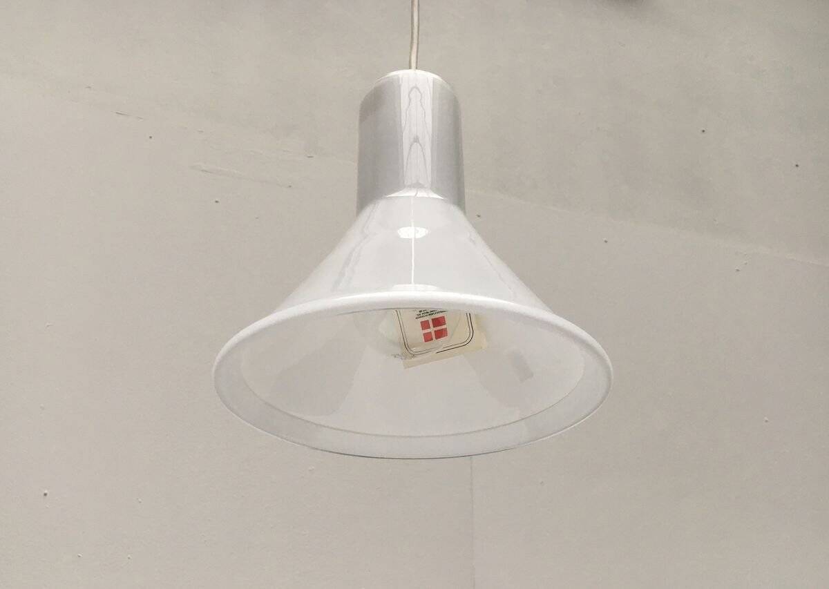 Vintage Mini Suspension Lamp P&T Danish by Michael Bang for Holmegaard, 1970s