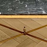 Brass and marble coffee table