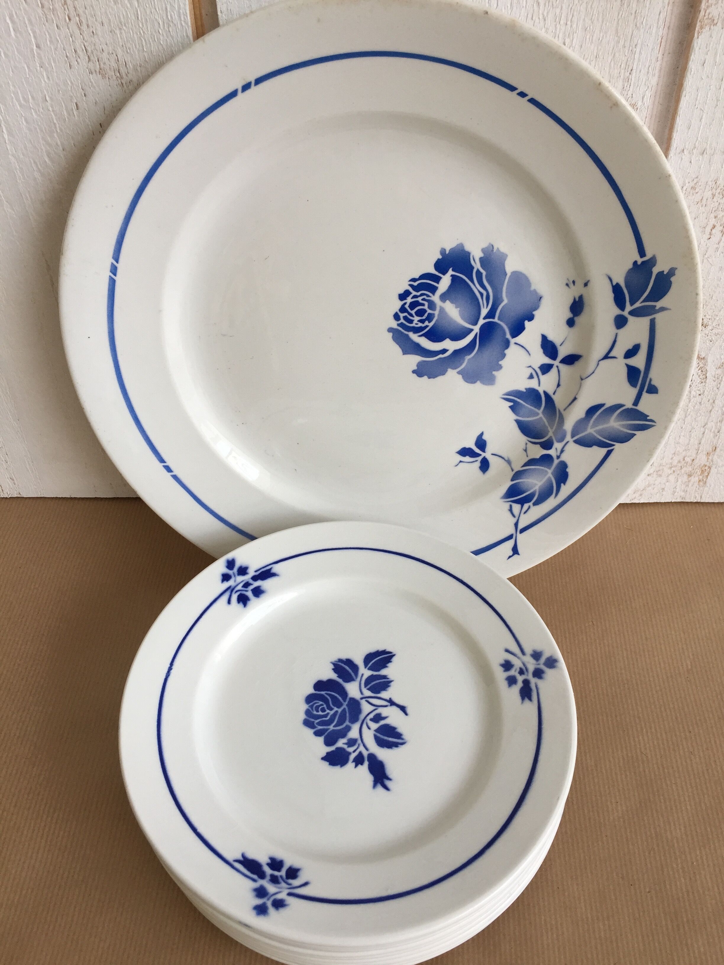 Lot 10 plates and flat