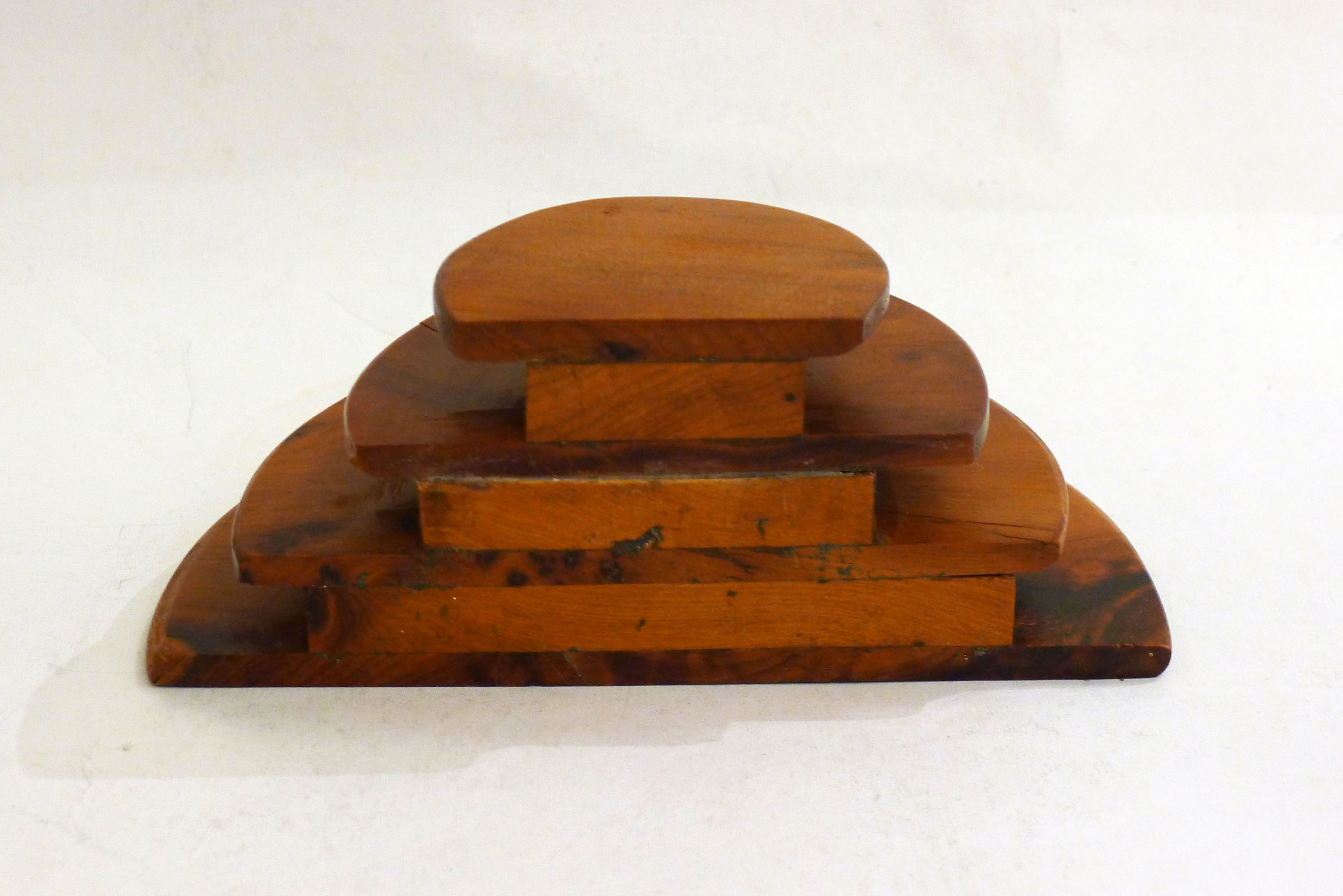 Wooden semicircle letter holder