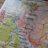 Old school map "Alpestre Region" No.4 Hatier
