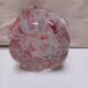 Vide-poche, coupelle en forme de fleur, verre de murano, rose et blanc