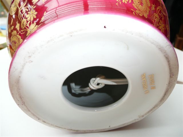 Porcelain table lamp from France Japanese decoration