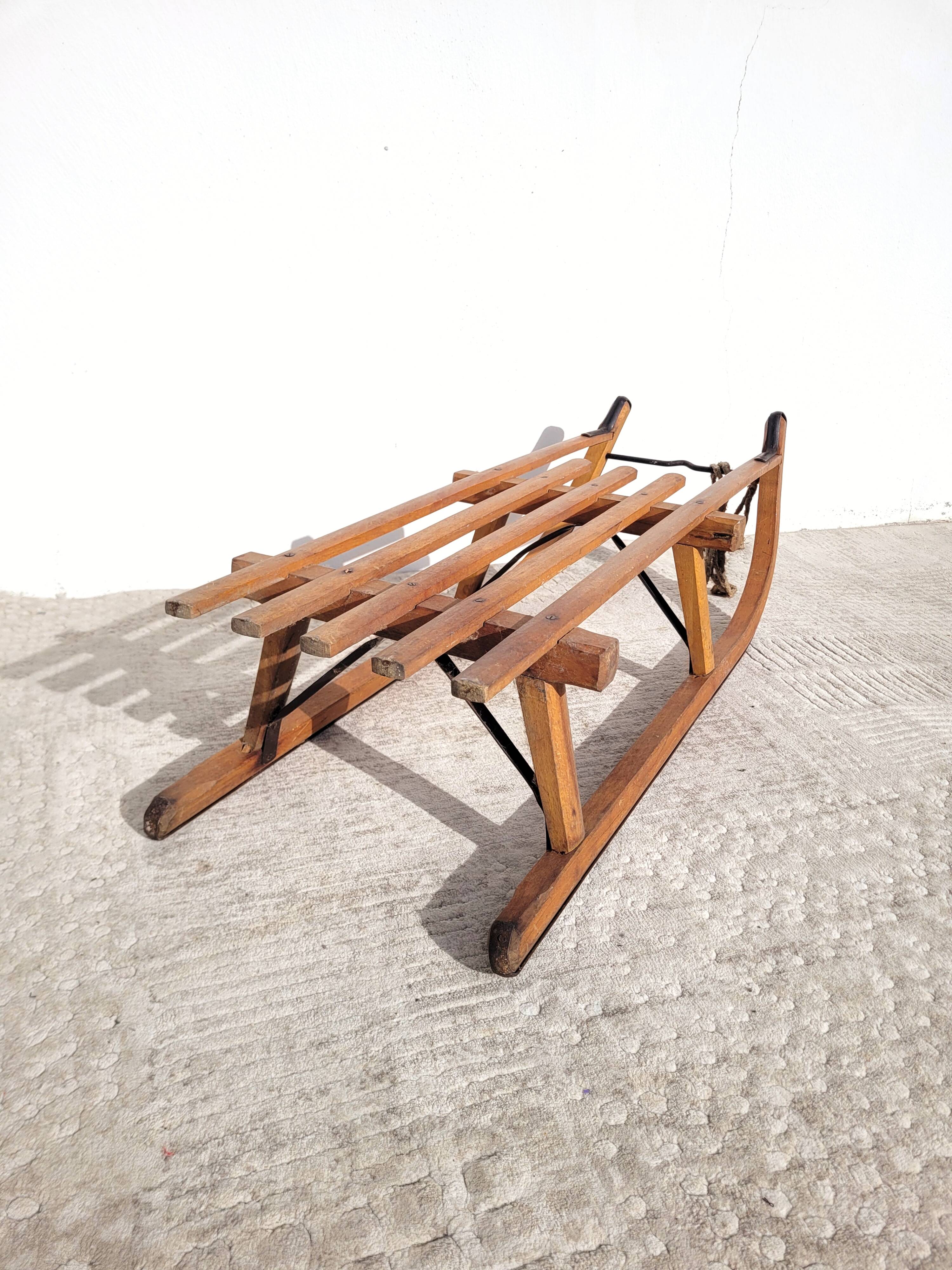 Old wooden sled