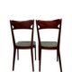 Chaises de salle à manger en bois de hêtre aux tons verts, années 1950