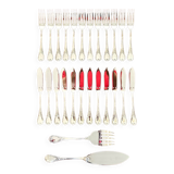 Christofle Marly fish cutlery and serving set with box, new condition