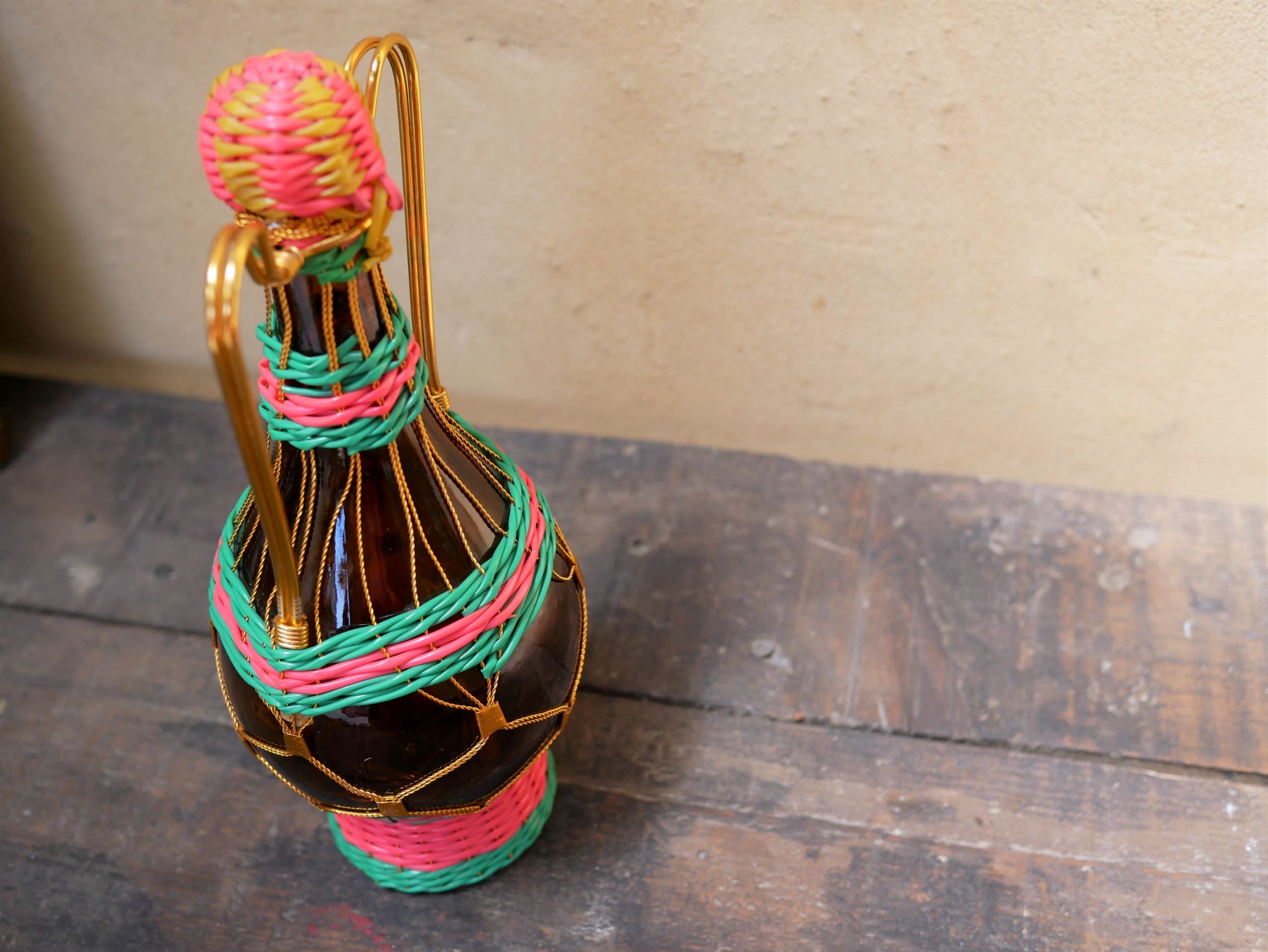 Vintage "scoubidou" bottle