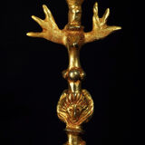 Pierre Casenove lamp base sculpture gilded bronze circa 1980