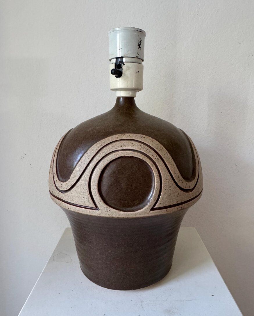 Stoneware table lamp by Marianne Starck for Michael Andersen Bornholm, Denmark, 1960s