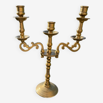 Old brass candle holder