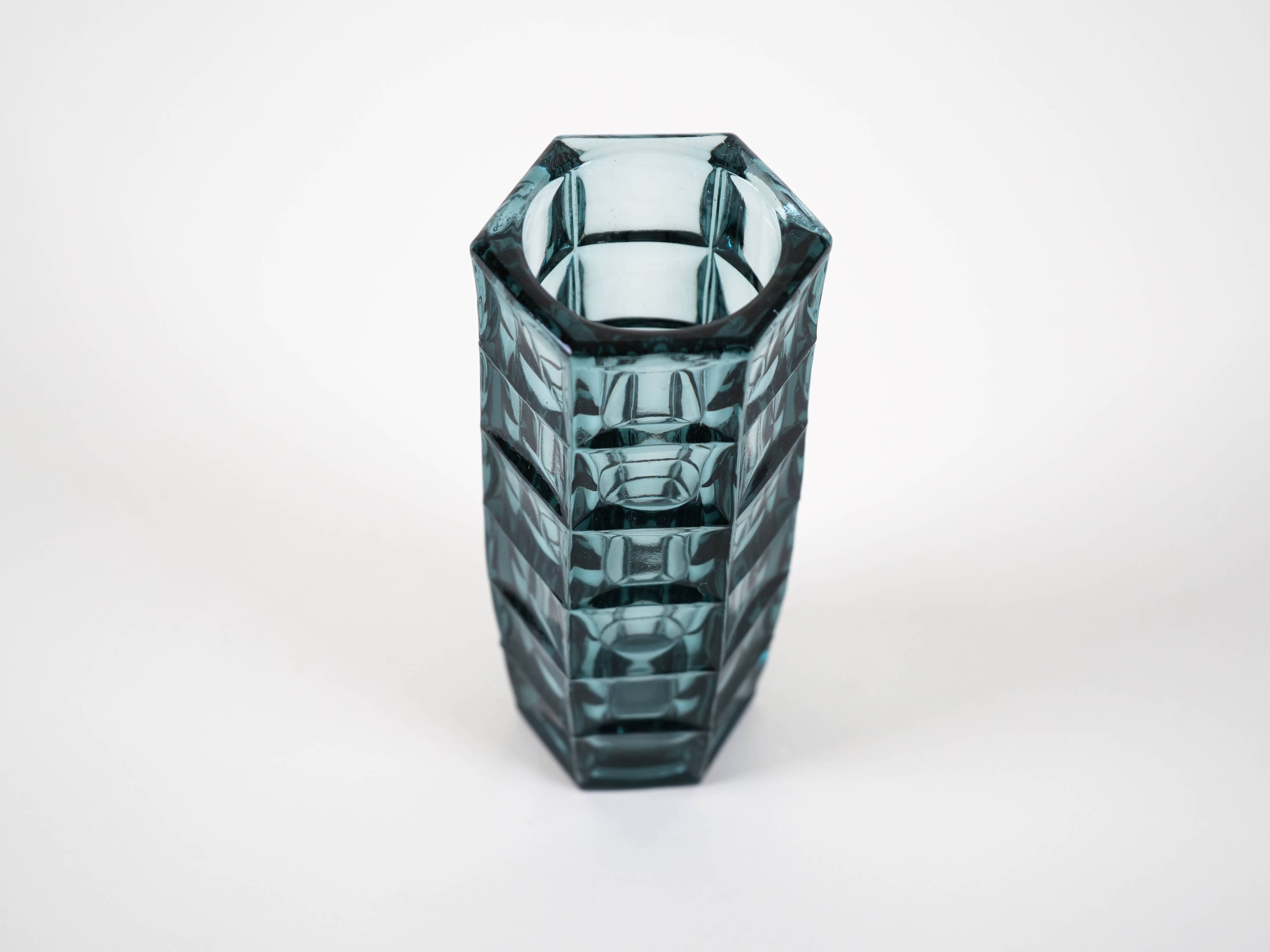 Glass vase, Polish design, 1971, designer: Bogdan Kupczyk