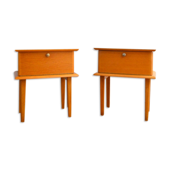 Pair of vintage bedside tables 60