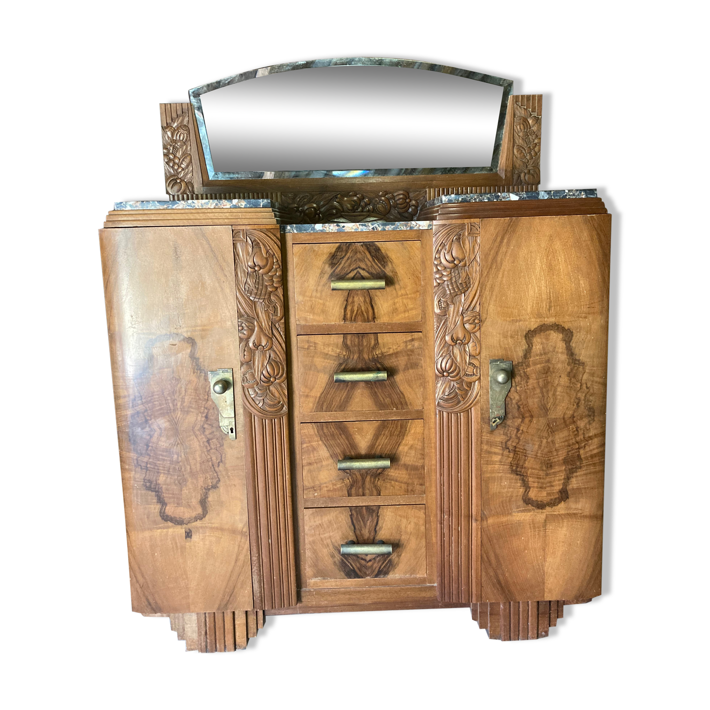 Buffet 4 tiroirs et deux portes art déco années 1930