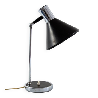 Italian Mid-Century Desk Lamp, Chrome and Black, 1960s