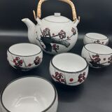Teapot and 5 cups inspired by Japan
